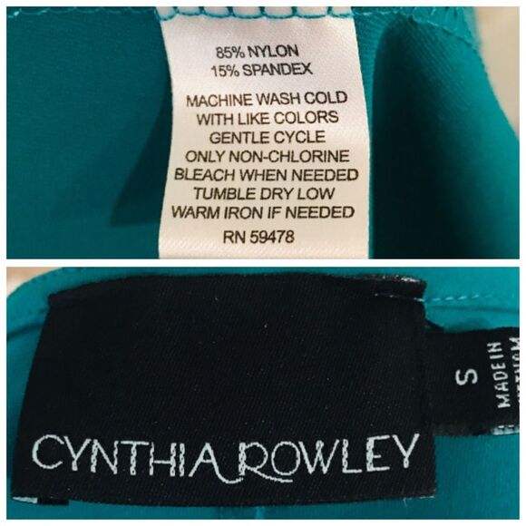 Cynthia Rowley Teal Pleated Dress - Picture 9 of 9